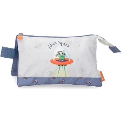 Enso Alien Space Federmäppchen, dreifach, Beige, 22 x 12 x 5 cm, Polyester Enso Alien Space Federmäppchen, dreifach, Beige, 22 x 12 x 5 cm, Polyester