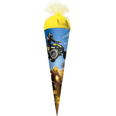 Roth Geschenk-Schultüte klein Quad 50 cm rund Tüllverschluss Zuckertüte Schulanfang Roth Geschenk-Schultüte klein Quad 50 cm rund Tüllverschluss Zuckertüte Schulanfang