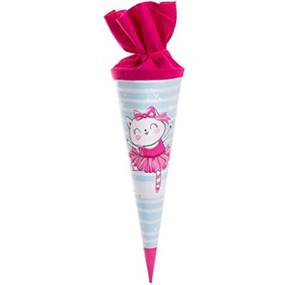 goldbuch 93 098 Geschwistertüte Caterina, Schultüte mit Katzen-Motiv, Lackkarton, Geschenkverpackung mit pinkem Filzverschluss (ohne Verschlussband), Zuckertüte rund, Länge 35 cm, Ø 11,5 cm, Hellblau goldbuch 93 098 Geschwistertüte Caterina, Schultüte mit Katzen-Motiv, Lackkarton, Geschenkverpackung mit pinkem Filzverschluss (ohne Verschlussband), Zuckertüte rund, Länge 35 cm, Ø 11,5 cm, Hellblau