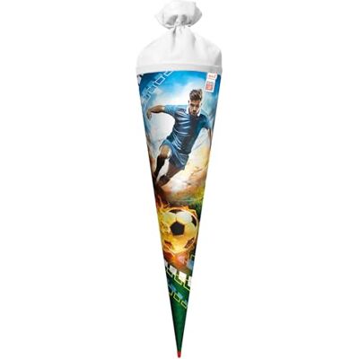 Roth Motiv-Schultüte, Soccer, 70 cm, rund, Rot(h)-Spitze, Filzverschluss Roth Motiv-Schultüte, Soccer, 70 cm, rund, Rot(h)-Spitze, Filzverschluss