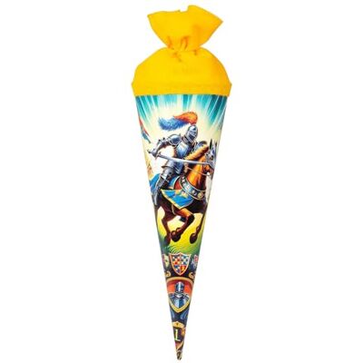 goldbuch 93 158 Geschwistertüte Ritterhelden, Schultüte 35 cm, Mehrfarbig Geschenktüte, Ritter-Motiv, Zuckertüte Lackkarton, gelber Filzverschluss (ohne Verschlussband), Geschenkverpackung, Ø 11,5 cm goldbuch 93 158 Geschwistertüte Ritterhelden, Schultüte 35 cm, Mehrfarbig Geschenktüte, Ritter-Motiv, Zuckertüte Lackkarton, gelber Filzverschluss (ohne Verschlussband), Geschenkverpackung, Ø 11,5 cm