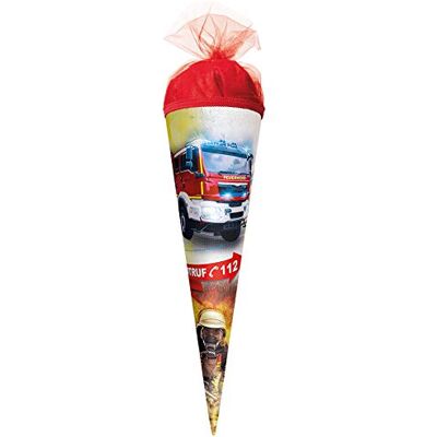 Roth Geschenk-Schultüte Feuerwehr 35 cm klein rund Tüllverschluss Feuerwehrmann Auto Roth Geschenk-Schultüte Feuerwehr 35 cm klein rund Tüllverschluss Feuerwehrmann Auto