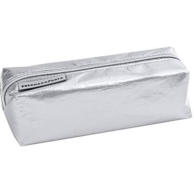 Eberhard Faber 577401 Schlamperrolle aus abwaschbarem Papier, in silber, mit Reißverschluss, ca. 21 x 8 x 8 cm groß, Schreibtisch-Organizer für Schreibwaren, Zeichen- und Büromaterialien Eberhard Faber 577401 Schlamperrolle aus abwaschbarem Papier, in silber, mit Reißverschluss, ca. 21 x 8 x 8 cm groß, Schreibtisch-Organizer für Schreibwaren, Zeichen- und Büromaterialien