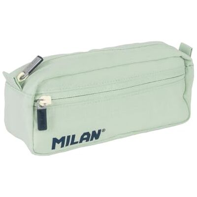 MILAN Rechteckiges Federmäppchen mit 2 Reißverschlüssen Serie 1918 grün ® MILAN Rechteckiges Federmäppchen mit 2 Reißverschlüssen Serie 1918 grün ®