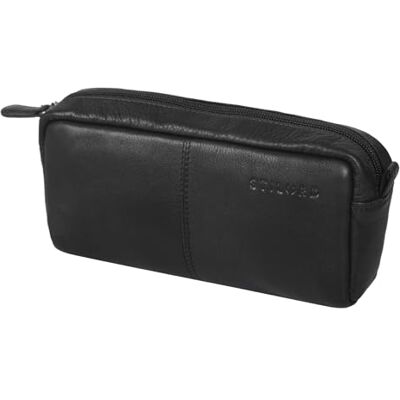 STILORD Spencer Leder Federmappe Vintage mit Reißverschluss Kosmetiktasche Organizer Stiftemappe Schlamperrolle Schlampermäppchen Etui Echtes Leder Farbe:mittel braun STILORD Spencer Leder Federmappe Vintage mit Reißverschluss Kosmetiktasche Organizer Stiftemappe Schlamperrolle Schlampermäppchen Etui Echtes Leder Farbe:mittel braun