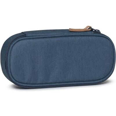 Beckmann City Oval Pencil Case Blue Beckmann City Oval Pencil Case Blue