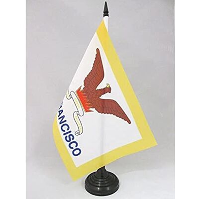 AZ FLAG Tischflagge San Francisco 21x14 cm Polyester 100D Kunststoffsockel Für innen Tischflagge genähte Ausführung mit verstärkten Kanten mit Kunststoffstab 100D Polyester AZ FLAG Tischflagge San Francisco 21x14 cm Polyester 100D Kunststoffsockel Für innen Tischflagge genähte Ausführung mit verstärkten Kanten mit Kunststoffstab 100D Polyester