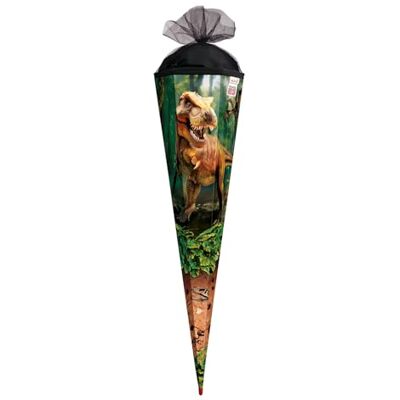 Roth Motiv-Schultüte, T-Rex Welt, 85 cm, eckig, Rot(h)-Spitze, Tüllverschluss Roth Motiv-Schultüte, T-Rex Welt, 85 cm, eckig, Rot(h)-Spitze, Tüllverschluss
