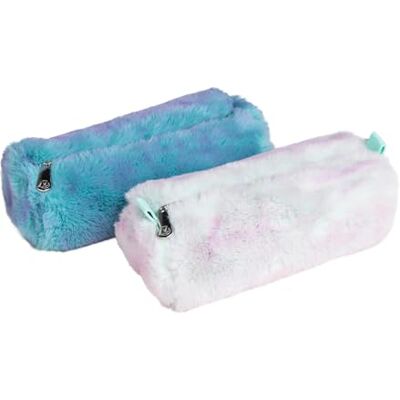 Exacompta Ref. 52480E – 1 halbrunde Federmappe Gentil Monster – aus zweifarbigem Kunstfell sehr weich – gefüttert mit Polyester – 2 zufällige Farben blau oder rosa Exacompta Ref. 52480E – 1 halbrunde Federmappe Gentil Monster – aus zweifarbigem Kunstfell sehr weich – gefüttert mit Polyester – 2 zufällige Farben blau oder rosa