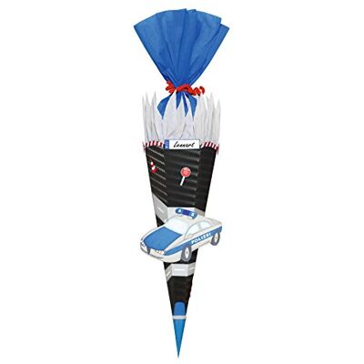 Ursus 9850034 Schultüte Bastelset Polizei, sechseckig, Höhe ca. 68 cm, Duchmesser ca. 20 cm, inklusive Bastelanleitung und Vorlagebogen, zum Selbstbasteln, ideal für die Einschuluung Ursus 9850034 Schultüte Bastelset Polizei, sechseckig, Höhe ca. 68 cm, Duchmesser ca. 20 cm, inklusive Bastelanleitung und Vorlagebogen, zum Selbstbasteln, ideal für die Einschuluung