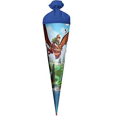 Roth Schultüte groß Drachenjäger 70 cm rund Rot(h)-Spitze Filzverschluss Zuckertüte Roth Schultüte groß Drachenjäger 70 cm rund Rot(h)-Spitze Filzverschluss Zuckertüte