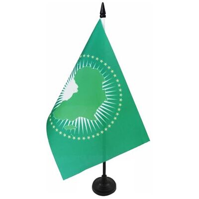 AZ FLAG Tischflagge Afrikanische Union 21x14 cm Kunststoffsockel Für innen Tischflagge genähte Ausführung mit verstärkten Kanten mit Kunststoffstab 100D Polyester AZ FLAG Tischflagge Afrikanische Union 21x14 cm Kunststoffsockel Für innen Tischflagge genähte Ausführung mit verstärkten Kanten mit Kunststoffstab 100D Polyester