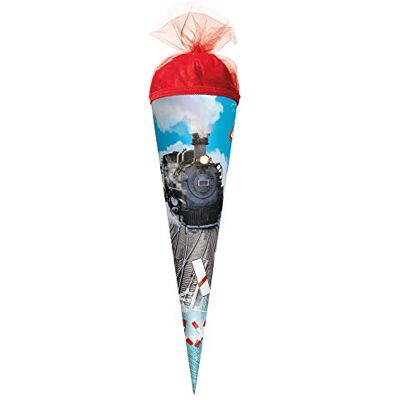 Roth Geschenk-Schultüte klein Lokomotive 50 cm rund Tüllverschluss Zuckertüte Schulanfang Zug Eisenbahn Roth Geschenk-Schultüte klein Lokomotive 50 cm rund Tüllverschluss Zuckertüte Schulanfang Zug Eisenbahn