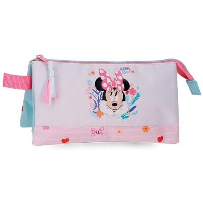 Disney Joumma Minnie Happy to Be Me Dreifaches Federmäppchen Rosa 22x12x5 cm Polyester Disney Joumma Minnie Happy to Be Me Dreifaches Federmäppchen Rosa 22x12x5 cm Polyester