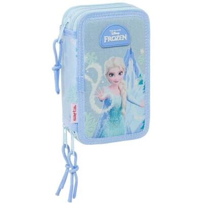 safta Federmappe gefüllt Frozen, 3 Fächer, 37 Teile Maße 12,5 x 5,5 x 19,5 cm, Eisblau mit grauem Innenfutter, inkl. Holzbuntstiften und Zirkel, für Grundschule, Disney-Lizenz safta Federmappe gefüllt Frozen, 3 Fächer, 37 Teile Maße 12,5 x 5,5 x 19,5 cm, Eisblau mit grauem Innenfutter, inkl. Holzbuntstiften und Zirkel, für Grundschule, Disney-Lizenz