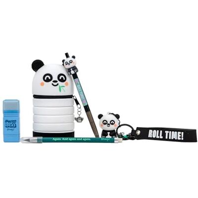 Mr. Wonderful Pack Back to School Panda Federmäppchen, 3D-Stift, Schlüsselanhänger, Anspitzer und Endlosstift Mr. Wonderful Pack Back to School Panda Federmäppchen, 3D-Stift, Schlüsselanhänger, Anspitzer und Endlosstift