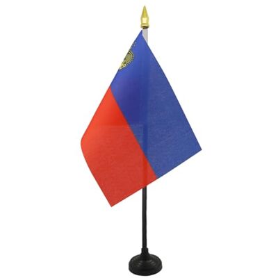 AZ FLAG Tischflagge Liechtenstein 15x10 cm Polyester 100D Kunststoffsockel Für innen Liechtensteinische Tischflagge genähte Ausführung mit verstärkten Kanten mit Kunststoffstab und goldene Spitze AZ FLAG Tischflagge Liechtenstein 15x10 cm Polyester 100D Kunststoffsockel Für innen Liechtensteinische Tischflagge genähte Ausführung mit verstärkten Kanten mit Kunststoffstab und goldene Spitze