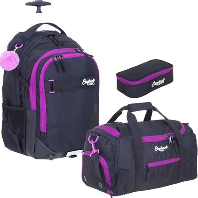 Elephant 3 Teile Set Trolley Schultrolley Rucksack 13016 Tiff Lila TSM Schultrolley Schulranzen Trolly Jungen Mädchen Rucksacktrolley Box Schulsporttasche Rcsack mit Rollen Schultasche Elephant 3 Teile Set Trolley Schultrolley Rucksack 13016 Tiff Lila TSM Schultrolley Schulranzen Trolly Jungen Mädchen Rucksacktrolley Box Schulsporttasche Rcsack mit Rollen Schultasche