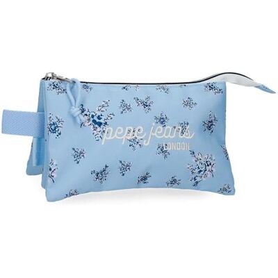Pepe Jeans Olivia Estuche Triple Blue Claro 22x12x5 cm Polyester 1, 32L von Joumma Bags Pepe Jeans Olivia Estuche Triple Blue Claro 22x12x5 cm Polyester 1, 32L von Joumma Bags