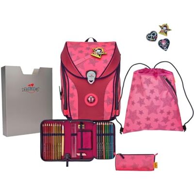 DerDieDas ErgoFlex MAX Superflash Neon Schulranzenset 5-teilig Neon Star DerDieDas ErgoFlex MAX Superflash Neon Schulranzenset 5-teilig Neon Star