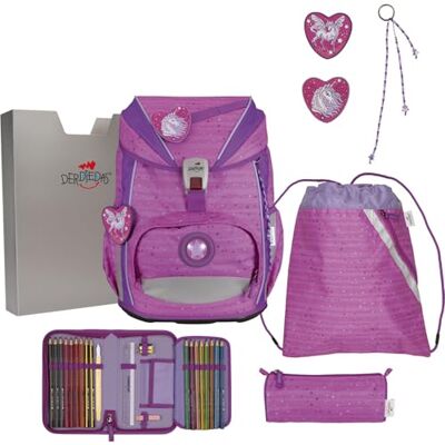 DerDieDas Schulranzen ErgoFlex Light Set 6-teilig Purple Unicorn pink DerDieDas Schulranzen ErgoFlex Light Set 6-teilig Purple Unicorn pink