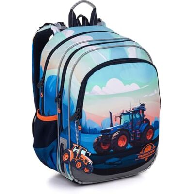TOPGAL Schulrucksack für Jungen ab 1. Klasse, ergonomisch & leicht, wasserabweisend, mit reflektierenden Elementen, 26 L Schulranzen mit Brustgurt & Rückenpolsterung (Traktor) TOPGAL Schulrucksack für Jungen ab 1. Klasse, ergonomisch & leicht, wasserabweisend, mit reflektierenden Elementen, 26 L Schulranzen mit Brustgurt & Rückenpolsterung (Traktor)