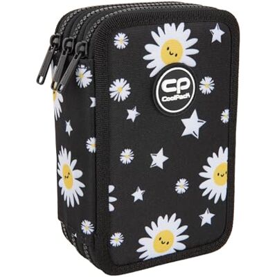 CoolPack XXL Federtasche Federmappe 3-Fach Schulstiftetui, dreifaches Federmäppchen, Federmäppchen für Mädchen, Jungen, Federmäppchen 44-teilig gefüllte Schüleretui 3-stöckig, Daisy Black CoolPack XXL Federtasche Federmappe 3-Fach Schulstiftetui, dreifaches Federmäppchen, Federmäppchen für Mädchen, Jungen, Federmäppchen 44-teilig gefüllte Schüleretui 3-stöckig, Daisy Black