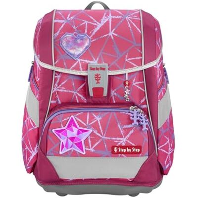 Step by Step Schulranzen-Set 2IN1 Plus „Star Stella“, 10-teilig, rosa ergonomischer 19L Tornister, höhenverstellbar mit Hüft- und Brustgurt für Kinder ab der 1. Klasse Step by Step Schulranzen-Set 2IN1 Plus „Star Stella“, 10-teilig, rosa ergonomischer 19L Tornister, höhenverstellbar mit Hüft- und Brustgurt für Kinder ab der 1. Klasse