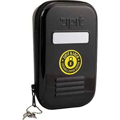 ZIPIT Lock Federmäppchen für Kinder, abschließbare Blechdose für Schule und Büro, Schwarze Bleistiftbox, großes Fassungsvermögen, Schwarz ZIPIT Lock Federmäppchen für Kinder, abschließbare Blechdose für Schule und Büro, Schwarze Bleistiftbox, großes Fassungsvermögen, Schwarz