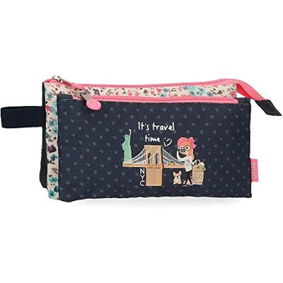 Enso Travel Time Federmäppchen, dreifach, Blau, 22 x 12 x 5 cm, Polyester Enso Travel Time Federmäppchen, dreifach, Blau, 22 x 12 x 5 cm, Polyester