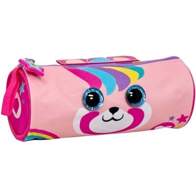 Ross Federmäppchen & Schlampermäppchen – 21x8 cm – Für Schule (Klasse 1–6) – Reißverschluss – Geschenk für Mädchen – Bär mit Regenbogen, 3D-Design Ross Federmäppchen & Schlampermäppchen – 21x8 cm – Für Schule (Klasse 1–6) – Reißverschluss – Geschenk für Mädchen – Bär mit Regenbogen, 3D-Design