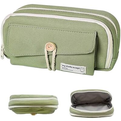 BUOKSLLY Federmäppchen, Federtasche, Federmäppchen Mädchen, 4 Fächer Multifunktionaler Fall, Großer Stilvoller Bleistiftetui für Schule, Zuhause, Büromaterialien(Green) BUOKSLLY Federmäppchen, Federtasche, Federmäppchen Mädchen, 4 Fächer Multifunktionaler Fall, Großer Stilvoller Bleistiftetui für Schule, Zuhause, Büromaterialien(Green)