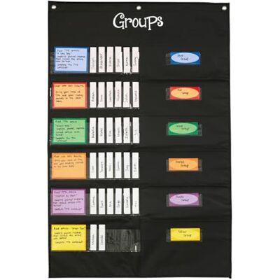 Really Good Stuff Kleingruppen-Management-Taschendiagramm Multicolored Rechteckig Faltbar 6 Gruppen 6 Etiketten Nylon Unisex Schreibwaren Really Good Stuff Kleingruppen-Management-Taschendiagramm Multicolored Rechteckig Faltbar 6 Gruppen 6 Etiketten Nylon Unisex Schreibwaren