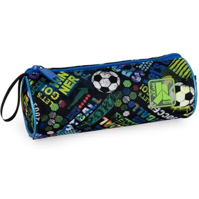 Ross Schlampermäppchen Jungen (6-12 Jahre/Klasse 1-6) – Rundes Federmäppchen für die Schule – Faulenzer Stifteetui aus 600D Polyester (21x8 cm) – Goal Power Ross Schlampermäppchen Jungen (6-12 Jahre/Klasse 1-6) – Rundes Federmäppchen für die Schule – Faulenzer Stifteetui aus 600D Polyester (21x8 cm) – Goal Power