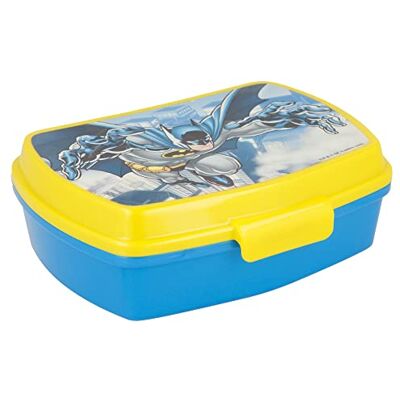 Stor Bataman Boy Lunchbox, robust, geräumig, wiederverschließbarer Deckel Stor Bataman Boy Lunchbox, robust, geräumig, wiederverschließbarer Deckel