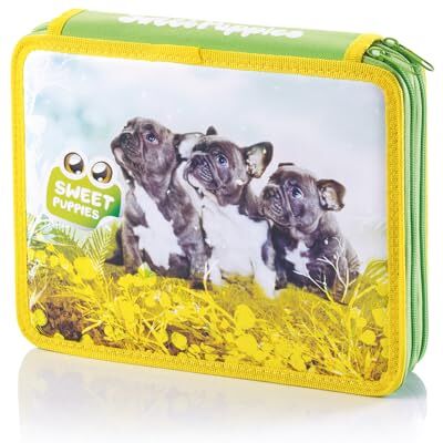 Favorit Federmäppchen mit 2 Reißverschlüssen, groß, mit 2 Reißverschlüssen, gefüllt mit 18 Buntstiften und 12 Filzstiften, 24 x 19,5 x 5,5 cm, mit 2 Fächern Favorit Federmäppchen mit 2 Reißverschlüssen, groß, mit 2 Reißverschlüssen, gefüllt mit 18 Buntstiften und 12 Filzstiften, 24 x 19,5 x 5,5 cm, mit 2 Fächern