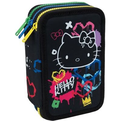 CoolPack Hello Kitty Jumper 3 gefülltes Etui – Schul-Etui mit 3 Fächern inklusive Schreibzubehör und Geometrie-Set – Federmäppchen von Hello Kitty Graffiti CoolPack Hello Kitty Jumper 3 gefülltes Etui – Schul-Etui mit 3 Fächern inklusive Schreibzubehör und Geometrie-Set – Federmäppchen von Hello Kitty Graffiti