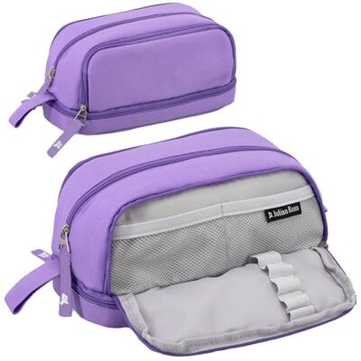 Ross 4-in-1 Federmäppchen mit 4 Fächern für Schule oder Freizeit, Kosmetiktasche für Mädchen, Stifteköcher für Kinder, mehrere Fächer, violett, Mäppchen Ross 4-in-1 Federmäppchen mit 4 Fächern für Schule oder Freizeit, Kosmetiktasche für Mädchen, Stifteköcher für Kinder, mehrere Fächer, violett, Mäppchen