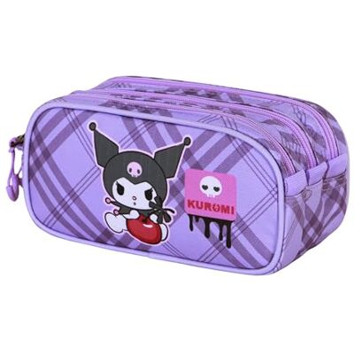 KARACTERMANIA HELLO KITTY Kuromi Cherry-Trick Fan 2.2 Federmäppchen, Mauve, 23 x 11 cm KARACTERMANIA HELLO KITTY Kuromi Cherry-Trick Fan 2.2 Federmäppchen, Mauve, 23 x 11 cm