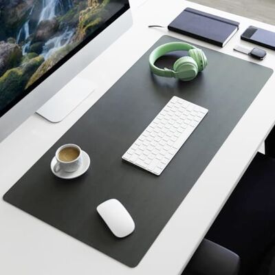 Floordirekt Schreibtischunterlage aus Kunstleder Schreibtisch Unterlagenmatte, Tischauflage für Büro und Schule, Mousepad Schreibunterlage, Schreibtischmatte Nero (Dunkelgrau, 80 x 40 cm) Floordirekt Schreibtischunterlage aus Kunstleder Schreibtisch Unterlagenmatte, Tischauflage für Büro und Schule, Mousepad Schreibunterlage, Schreibtischmatte Nero (Dunkelgrau, 80 x 40 cm)