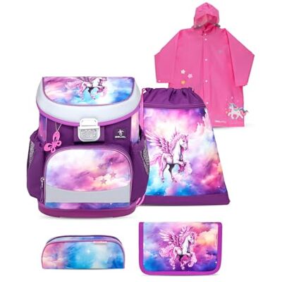 Belmil Mini-Fit Schulranzen Set 5 teilig mit Regenponcho (405-33/AG/S/RP) (Pegasus) Belmil Mini-Fit Schulranzen Set 5 teilig mit Regenponcho (405-33/AG/S/RP) (Pegasus)