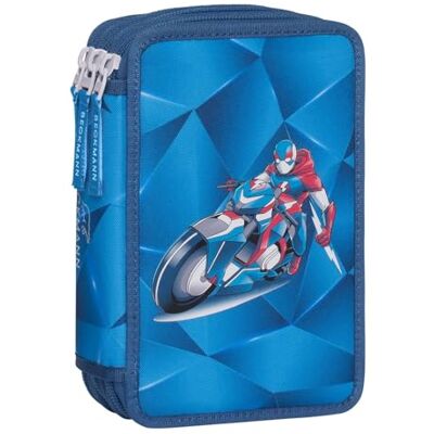 Beckmann Federmäppchen 3-Fold Pencil Case Blue Lightning blau Beckmann Federmäppchen 3-Fold Pencil Case Blue Lightning blau