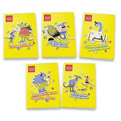 Pigna , Maxi Schulhefte PAROLE OSTILI, innen 1R, liniert, Fächer 1 bis 5, 5 Pigna , Maxi Schulhefte PAROLE OSTILI, innen 1R, liniert, Fächer 1 bis 5, 5