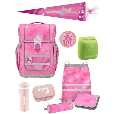 Familando McNeill Ergo Complete Schulranzen Set 9-teilig mit Schultüte Ballerina Ergonomisch & 3-Fach verstellbar 1150g leicht mit 20L Volumen & Reflektoren Für Grundschule ab 1. Klasse Familando McNeill Ergo Complete Schulranzen Set 9-teilig mit Schultüte Ballerina Ergonomisch & 3-Fach verstellbar 1150g leicht mit 20L Volumen & Reflektoren Für Grundschule ab 1. Klasse
