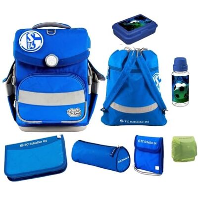 Familando School Mood Timeless Air+ Schulranzen Set 9-teilig mit Lunch-Set -Sonder-Edition FC Schalke 04-980g leicht mit 23L Volumen mit höhenverstellbarem System & Reflektoren Familando School Mood Timeless Air+ Schulranzen Set 9-teilig mit Lunch-Set -Sonder-Edition FC Schalke 04-980g leicht mit 23L Volumen mit höhenverstellbarem System & Reflektoren