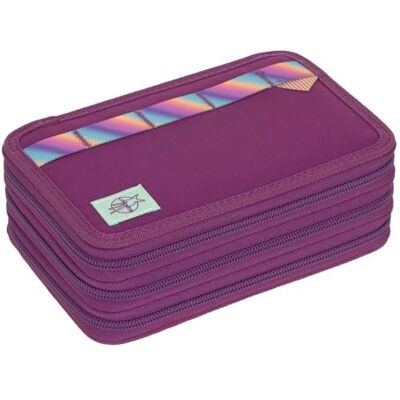 LÄSSIG Federmäppchen Unique School Triple Pencil Case Slim Lilac violett LÄSSIG Federmäppchen Unique School Triple Pencil Case Slim Lilac violett