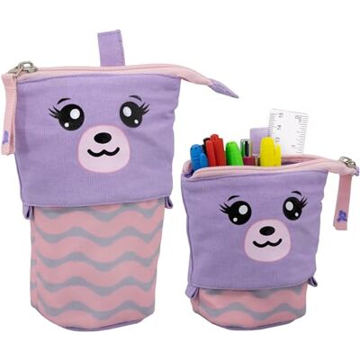 Ross Teleskopisches 2‑in‑1 Schulmäppchen & Stiftehalter – süßes Bären-Design für Mädchen – leeres Federmäppchen 18×13×6 cm für Schule & Freizeit – robust & leicht – Ross Teleskopisches 2‑in‑1 Schulmäppchen & Stiftehalter – süßes Bären-Design für Mädchen – leeres Federmäppchen 18×13×6 cm für Schule & Freizeit – robust & leicht –
