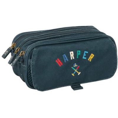 safta Federtasche Harper & Neyer Big, 3 Fächer, Vortasche Maße 21,5 x 8 x 10 cm, 225 g, Dunkelgrün, Polyester, aufgesticktes Logo, für weiterführende Schule, offizielle Lizenz safta Federtasche Harper & Neyer Big, 3 Fächer, Vortasche Maße 21,5 x 8 x 10 cm, 225 g, Dunkelgrün, Polyester, aufgesticktes Logo, für weiterführende Schule, offizielle Lizenz