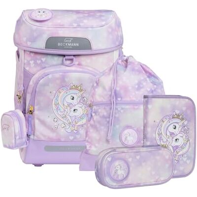 Beckmann Schulranzen Plus Air Schoolbag 7 teilig Unicorn Princess Purple flieder Beckmann Schulranzen Plus Air Schoolbag 7 teilig Unicorn Princess Purple flieder