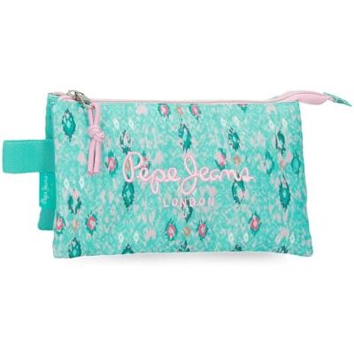 Pepe Jeans Sun Estuche Triple Türkisgrün 22x12x5 cm Polyester 1, 32L von Joumma Bags Pepe Jeans Sun Estuche Triple Türkisgrün 22x12x5 cm Polyester 1, 32L von Joumma Bags